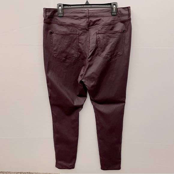 Jennifer Lopez Coated Sculpt Skinny Jeans Sz 18 - Picture 2 of 8